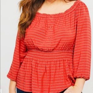 NWT Off the Shoulder Lane Bryant Top XL 14/16